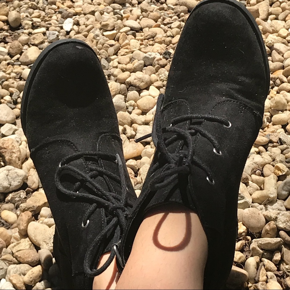 Black Felt Wedges
